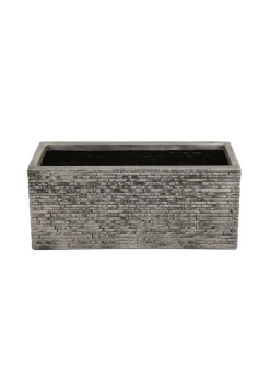 Charles Bentley Trough Slate Planter Plastic Plant Pot (H25cm x L60cm x W25.5cm)