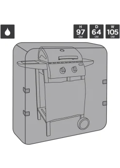 Charles Bentley Universal Gas Charcoal Premium BBQ Cover Polyester Canvas Small (2 Burner)