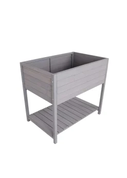 Charles Bentley Wooden Planter Raised Box with Shelf Herb Plant Box