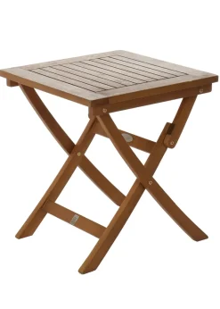 Charles Bentley Wooden Square Foldable Table FSC Certified (H50cm x W45cm x D45cm)