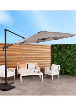 Charles Bentley X-Large Hanging Banana Cantilever Umbrella Parasol Grey