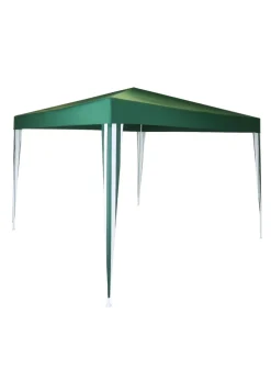 Charles Bentley 3x3m Polyester Gazebo Green Stripe Showerproof