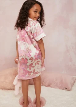 Chi Chi London Pink Girls Floral Print Night Dress (3-11 Years)