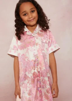Chi Chi London Pink Girls Floral Print Night Dress (3-11 Years)