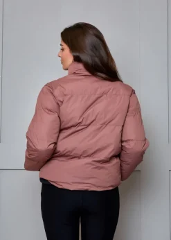 Chi Chi London Rust Cropped Padded Puffer Coat