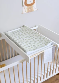 Clair de Lune Green Leaf Anti-Roll Wedge Baby Changing Mat