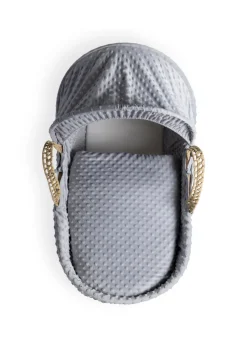 Clair de Lune Grey Dimple Palm Moses Basket