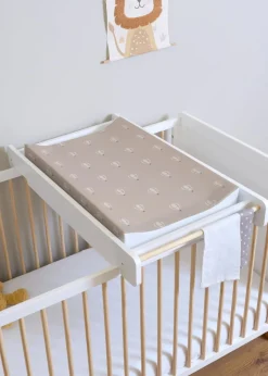 Clair de Lune Hot Air Balloon Anti-Roll Wedge Baby Changing Mat Mocha