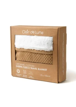 Clair de Lune Organic Biscuit Knit Sherpa Blanket