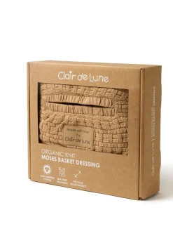 Clair de Lune Organic Biscuit Knitted Moses Basket Dressing