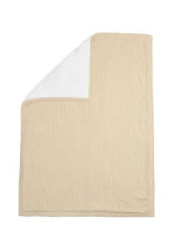 Clair de Lune Organic Cream Knit Sherpa Blanket