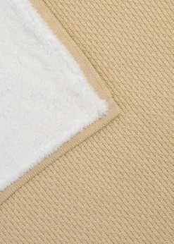 Clair de Lune Organic Cream Knit Sherpa Blanket