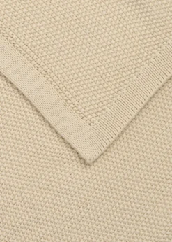 Clair de Lune Organic Cream Knitted Blanket
