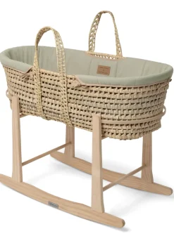 Clair de Lune Organic Palm Moses Basket - With Rocking Stand