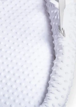 Clair de Lune White Dimple Wicker Moses Basket  with Deluxe Rocking Stand