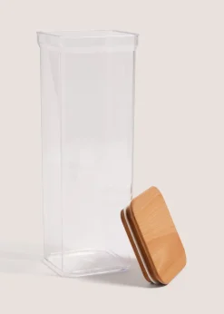 Clear Extra Tall Square Wood Food Storage