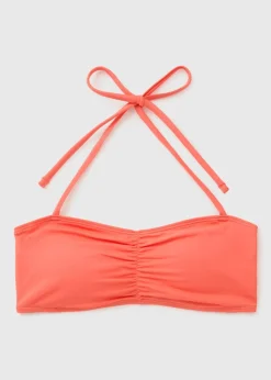 Coral Bandeau Bikini Top
