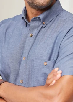 Cotton Traders Airforce Short Sleeve Summer Shirt