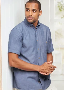 Cotton Traders Airforce Short Sleeve Summer Shirt