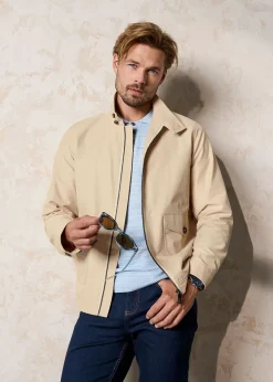 Cotton Traders Beige Jersey Lined Jacket
