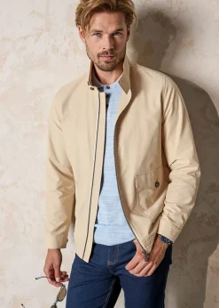 Cotton Traders Beige Jersey Lined Jacket