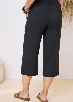Cotton Traders Black Crop Trousers
