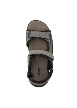 Cotton Traders Charcoal Leather Strider Sandals