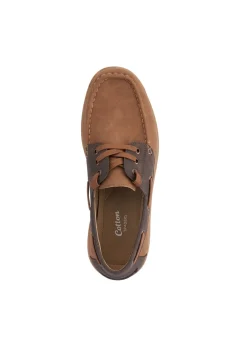 Cotton Traders Chocolate Lace Up Boat Shoes
