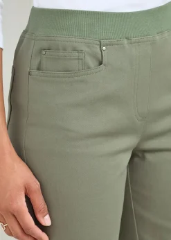 Cotton Traders Citron Premium Pull-On Twill Straight-Leg Jeans