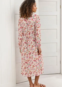 Cotton Traders Cream Pintuck Maxi Dress