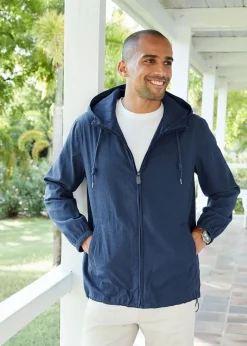 Cotton Traders Dark Blue Seersucker Jacket