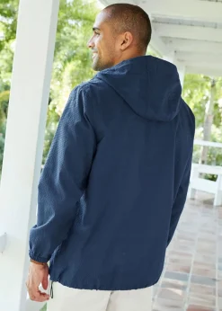 Cotton Traders Dark Blue Seersucker Jacket