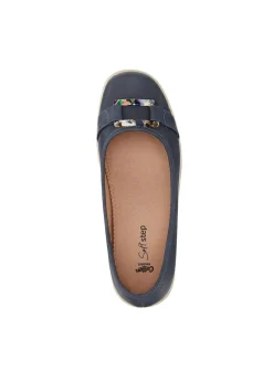 Cotton Traders Dark Blue Soft Step Buckle Shoes