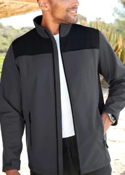 Cotton Traders Dark Grey Showerproof Fleece-Lined Jacket