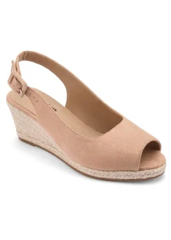 Cotton Traders Ecru Espadrille Wedge Sandals