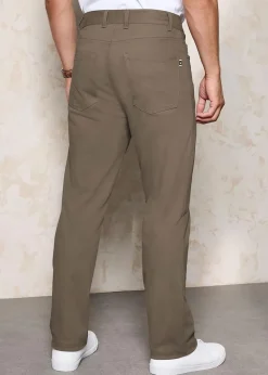 Cotton Traders Forest Green Ultra Soft Premium Slim-Fit Stretch Jeans