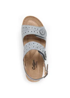 Cotton Traders Light Blue Adjustable Sandals
