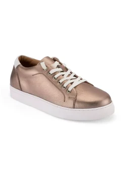 Cotton Traders Metallic Grace Leather Metallic Trainers