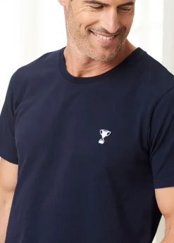 Cotton Traders Navy Jersey PJ Set