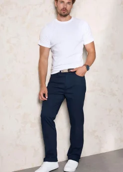 Cotton Traders Navy Ultra Soft Premium Slim-Fit Stretch Jeans