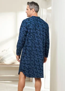 Cotton Traders Navy Woven Nightshirt