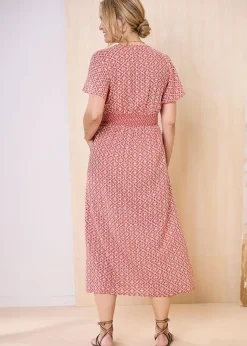 Cotton Traders Orange Printed Maxi Dress