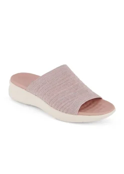 Cotton Traders Pastel Pink Slip On Mule Sandals