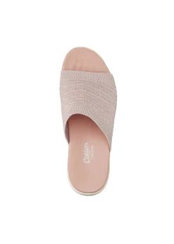 Cotton Traders Pastel Pink Slip On Mule Sandals