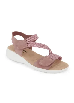Cotton Traders Pink Elasticated Adjustable Sandals