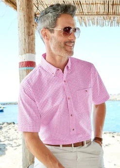 Cotton Traders Pink Rose Ultimate Classic Seersucker Shirt