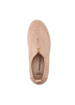 Cotton Traders Soft Pink Memorylite Front Zip Trainers
