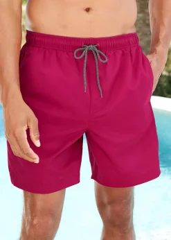 Cotton Traders Soft Red Swimshorts