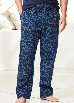 Cotton Traders White Multi Woven Lounge Trousers