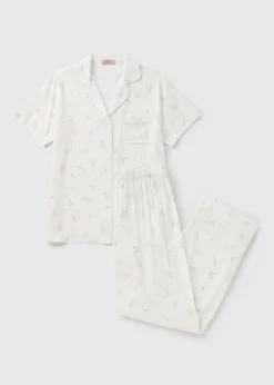 Cream Ditsy Floral Pyjama Set